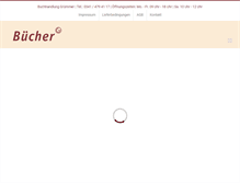 Tablet Screenshot of buchhandlung-gruemmer.de